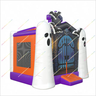 Halloween Inflatable Ghost Blow Up Haunted Castle Inflatable Jumper For Party Spooky Bounce House Rental
