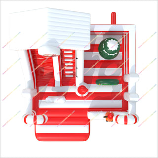 Inflatable Structure Bounce House Slide Combo Christmas Party Themes Inflatable Jumping Castle With Slide