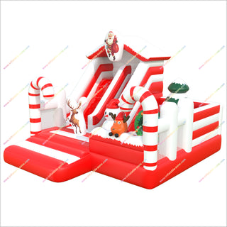 Inflatable Structure Bounce House Slide Combo Christmas Party Themes Inflatable Jumping Castle With Slide