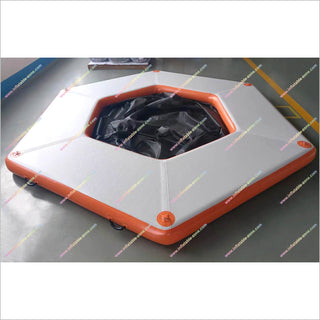 Floating Splash Pool Inflatable Swimming Dock Water Platform Mat Hex Shape Inflatable Island For Sale