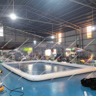 Best Pool Cover Inflatable Clear Dome Transparent Tent Inflatable Swimming Pool Cover For Sale