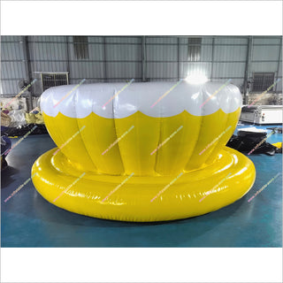 Yellow And White Inflatable Teacup Pool Real Water Play Area Near Me Teacup Inflatable Pool For Adults