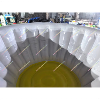 Yellow And White Inflatable Teacup Pool Real Water Play Area Near Me Teacup Inflatable Pool For Adults