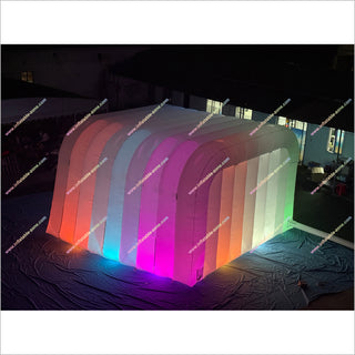 Illuminated Inflatable Tent Event With Colorful Led Lights Childrens Tunnel Tent Inflatable Nightclub For Hire