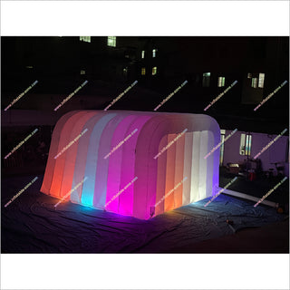 Illuminated Inflatable Tent Event With Colorful Led Lights Childrens Tunnel Tent Inflatable Nightclub For Hire