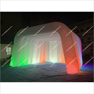 Illuminated Inflatable Tent Event With Colorful Led Lights Childrens Tunnel Tent Inflatable Nightclub For Hire