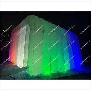 Illuminated Inflatable Tent Event With Colorful Led Lights Childrens Tunnel Tent Inflatable Nightclub For Hire