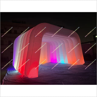 Illuminated Inflatable Tent Event With Colorful Led Lights Childrens Tunnel Tent Inflatable Nightclub For Hire