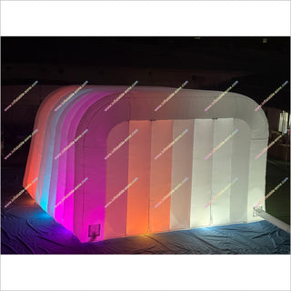 Illuminated Inflatable Tent Event With Colorful Led Lights Childrens Tunnel Tent Inflatable Nightclub For Hire