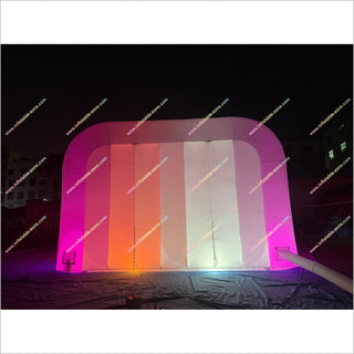 Illuminated Inflatable Tent Event With Colorful Led Lights Childrens Tunnel Tent Inflatable Nightclub For Hire