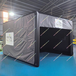 Best Value Golf Simulator Inflatable Booth Enclosure Indoor Golf Impact Screen Inflatable Tent For Golf Simulator