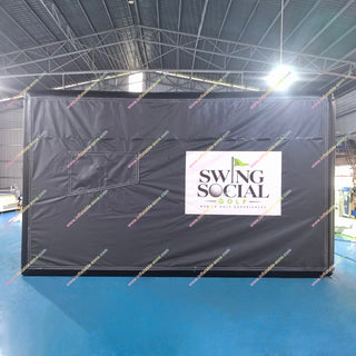 Best Value Golf Simulator Inflatable Booth Enclosure Indoor Golf Impact Screen Inflatable Tent For Golf Simulator
