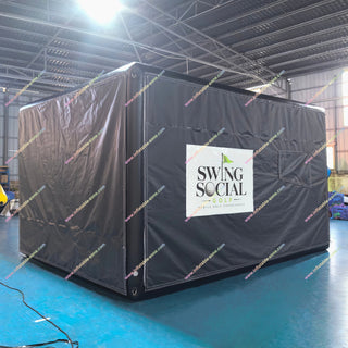 Best Value Golf Simulator Inflatable Booth Enclosure Indoor Golf Impact Screen Inflatable Tent For Golf Simulator