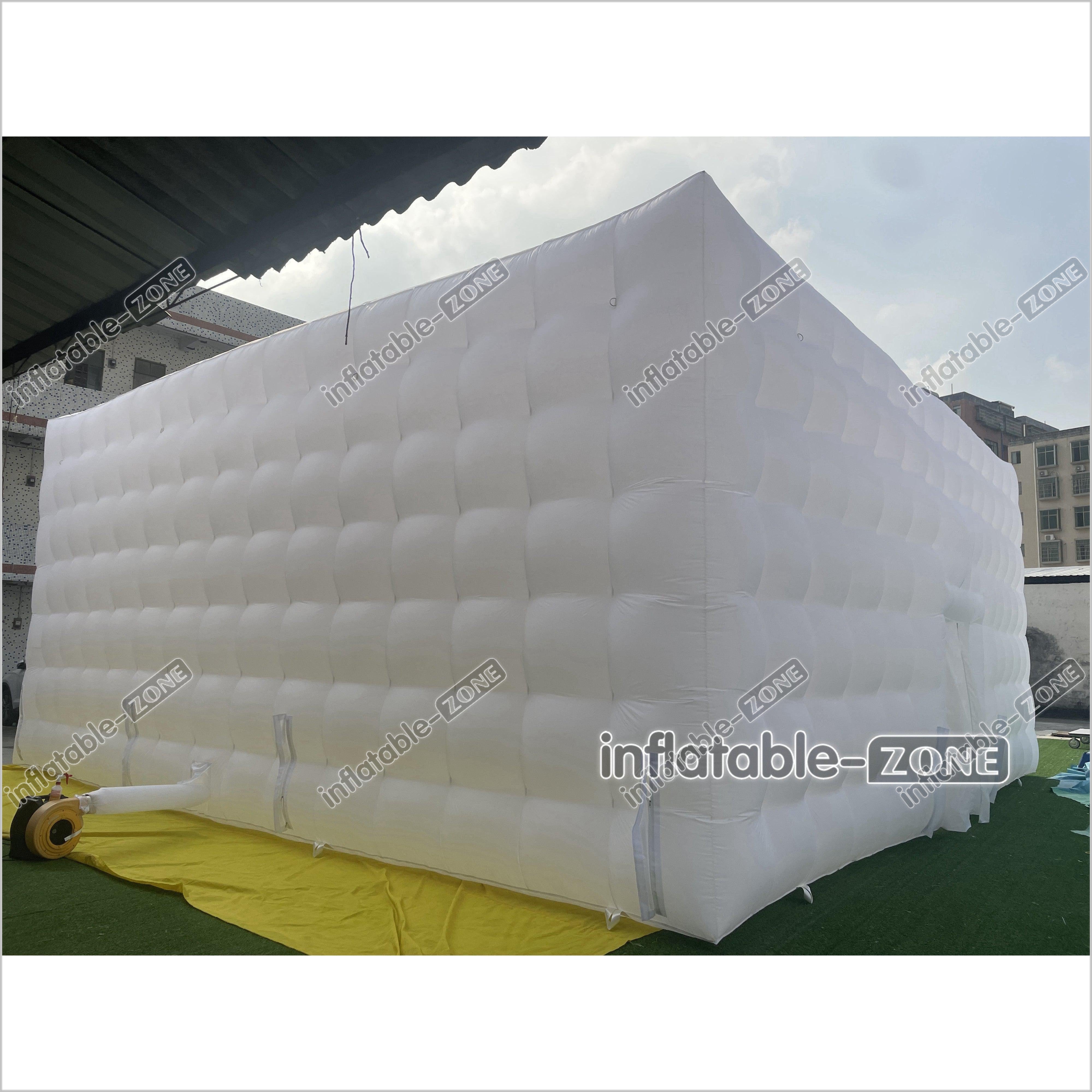 Weddung Inflatables Giant White Wedding Inflatable Cube Tent Large Party Inflatable Tent ...