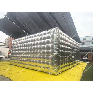 Inflatable Tent Nightclub Camping Tent Cube Silver Advertising Inflatable Event Tents For Sale