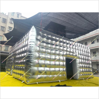 Inflatable Tent Nightclub Camping Tent Cube Silver Advertising Inflatable Event Tents For Sale