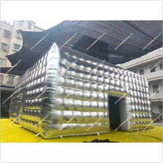 Inflatable Tent Nightclub Camping Tent Cube Silver Advertising Inflatable Event Tents For Sale