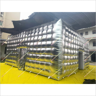 Inflatable Tent Nightclub Camping Tent Cube Silver Advertising Inflatable Event Tents For Sale