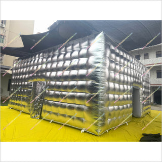 Inflatable Tent Nightclub Camping Tent Cube Silver Advertising Inflatable Event Tents For Sale