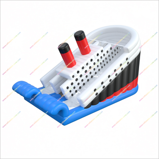 Inflatable Titanic Slide Boat Shape Bouncy Jumping Castle Bouncer Titanic Inflatable Slide For Rent