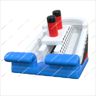 Inflatable Titanic Slide Boat Shape Bouncy Jumping Castle Bouncer Titanic Inflatable Slide For Rent