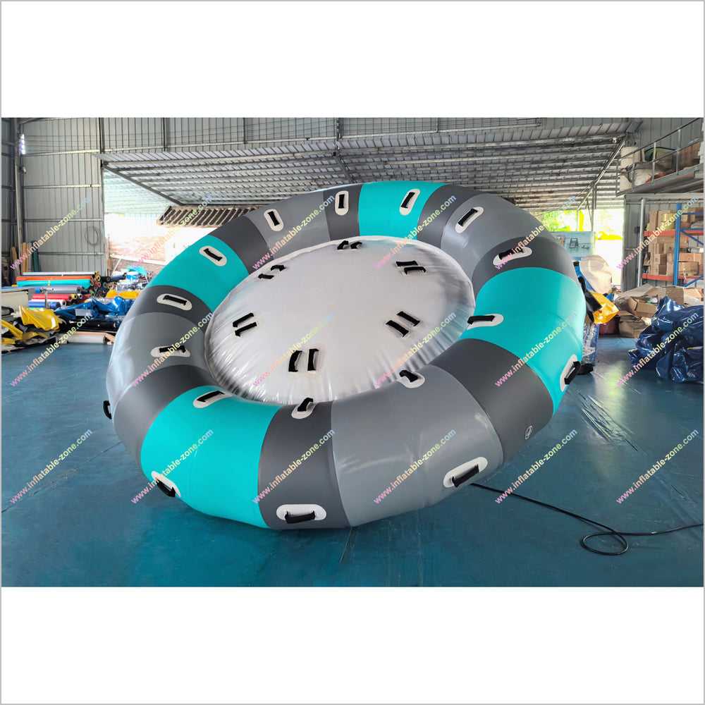 Flying Spinning Inflatable Towable Tube Blow Up UFO Spinning Top Water