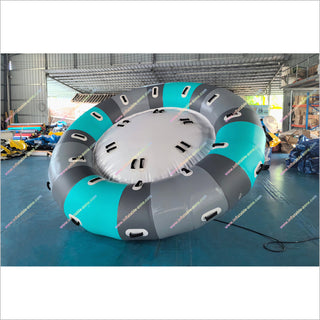 Flying Spinning Inflatable Towable Tube Blow Up UFO Spinning Top Water Rotating Inflatable Floating Boat