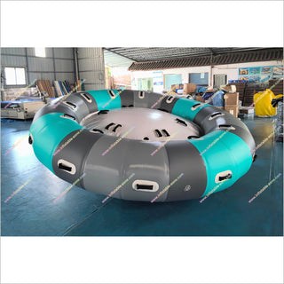 Flying Spinning Inflatable Towable Tube Blow Up UFO Spinning Top Water Rotating Inflatable Floating Boat