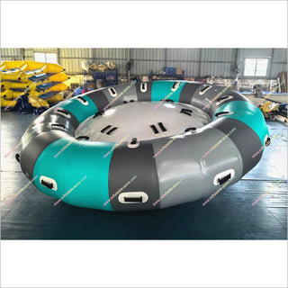 Flying Spinning Inflatable Towable Tube Blow Up UFO Spinning Top Water Rotating Inflatable Floating Boat
