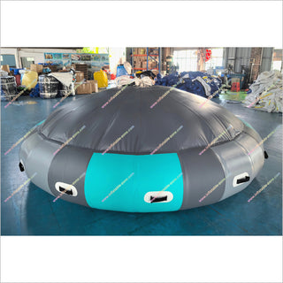 Flying Spinning Inflatable Towable Tube Blow Up UFO Spinning Top Water Rotating Inflatable Floating Boat