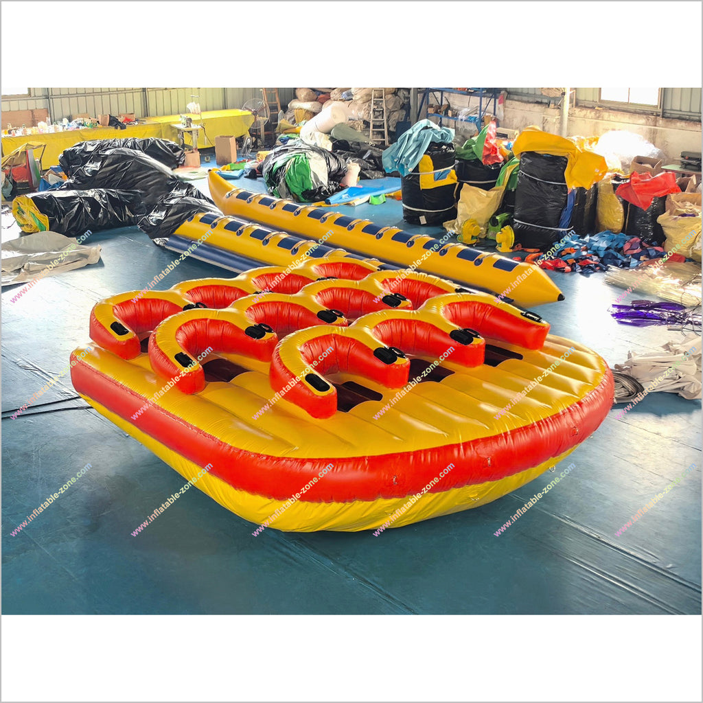 Long Inflatable Tubes Water Sport Fun Inflatable Towable Tubes 11 Seater Drift Slider Bumper