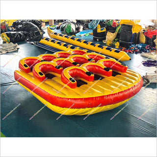 Water Sport Fun Inflatable Towable Tubes 11 Seater Drift Slider Bumper Boat Inflatable Speed Boat