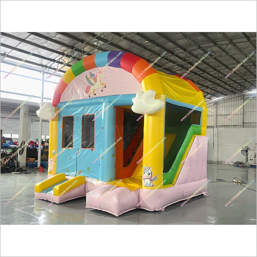 Inflatable Unicorn Jumping Castle And Slide Combo Best Bounce House Re