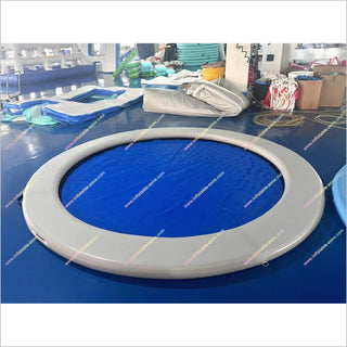 Round Inflatable Water Hammock Floating Island Dock Pool Inflatable Hammock Floating Trampoline For Sale