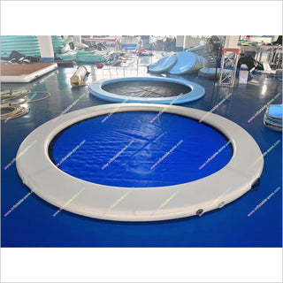 Round Inflatable Water Hammock Floating Island Dock Pool Inflatable Hammock Floating Trampoline For Sale