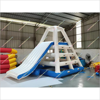 Inflatable Pyramid Water Slide Water Park Inflatable Water Ladder Climb Floating Water Games For Adults