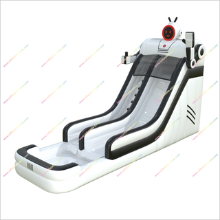 Robot-Themed Water Slide And Splash Pool Fun Party Ideas Outdoor Inflatable Water Slide For Adults