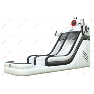 Robot-Themed Water Slide And Splash Pool Fun Party Ideas Outdoor Inflatable Water Slide For Adults