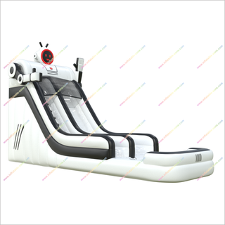 Robot-Themed Water Slide And Splash Pool Fun Party Ideas Outdoor Inflatable Water Slide For Adults