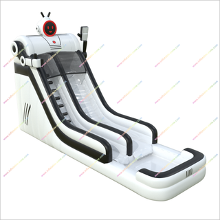 Robot-Themed Water Slide And Splash Pool Fun Party Ideas Outdoor Inflatable Water Slide For Adults