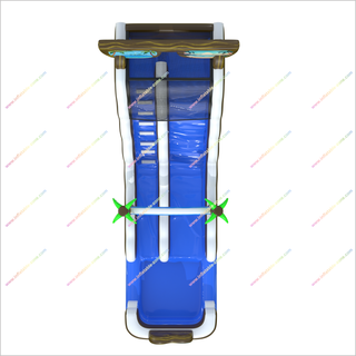 Tropical-Themed Inflatable Water Slide Bouncer Palm Trees Sunglasses Portable Water Slide For Pool