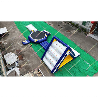 Commercial Water Trampoline Inflatable Water Slide Combo Inflatable Floating Water Park For Sale
