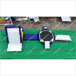 Commercial Water Trampoline Inflatable Water Slide Combo Inflatable Floating Water Park For Sale