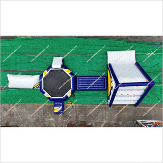 Commercial Water Trampoline Inflatable Water Slide Combo Inflatable Floating Water Park For Sale