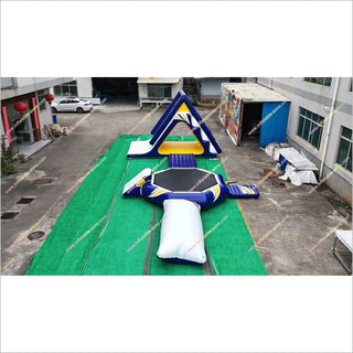 Commercial Water Trampoline Inflatable Water Slide Combo Inflatable Floating Water Park For Sale