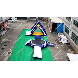 Commercial Water Trampoline Inflatable Water Slide Combo Inflatable Floating Water Park For Sale