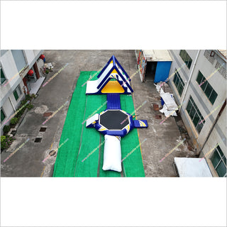 Commercial Water Trampoline Inflatable Water Slide Combo Inflatable Floating Water Park For Sale