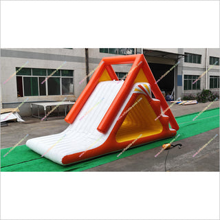 Inflatable Water Slide Floating Game Climbing Mountain Triangle Slides Inflatable Water Toys For Lake