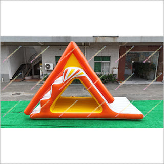Inflatable Water Slide Floating Game Climbing Mountain Triangle Slides Inflatable Water Toys For Lake