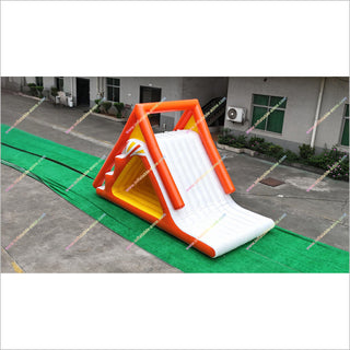 Inflatable Water Slide Floating Game Climbing Mountain Triangle Slides Inflatable Water Toys For Lake